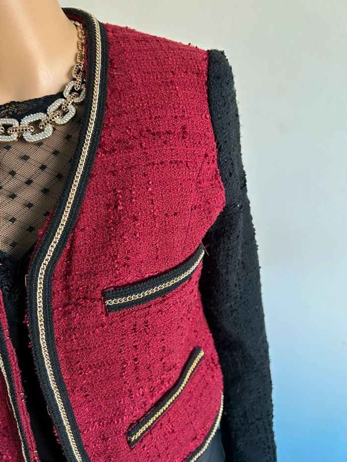 Blazer rouge et noir Mango taille S TBE - photo numéro 6