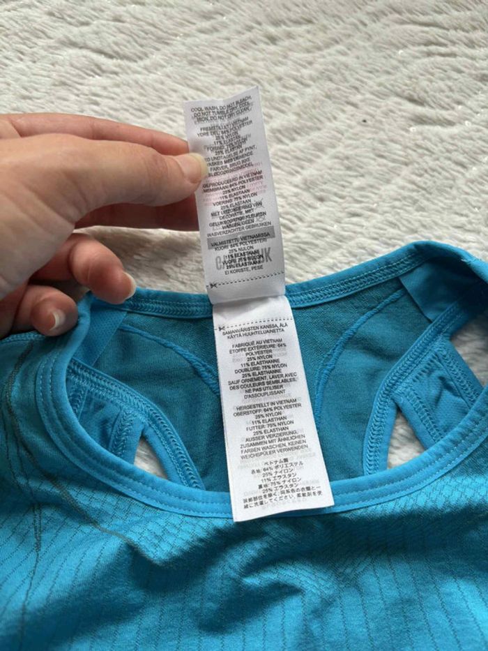 Ensemble Gymshark Apex Seamless Femme Bleu – Brassière L + Legging M – Comme Neuf – Valeur 102€ - photo numéro 5