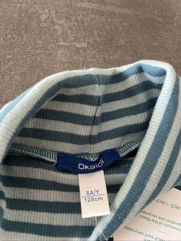 Teeshirt neuf manches longues col-roulé Okaïdi 8 ans - photo numéro 3