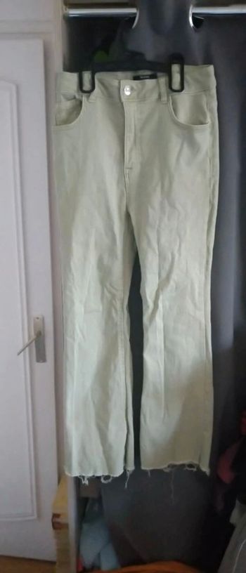 Pantalon kaki bas évasé et effilé femme 36 bershka