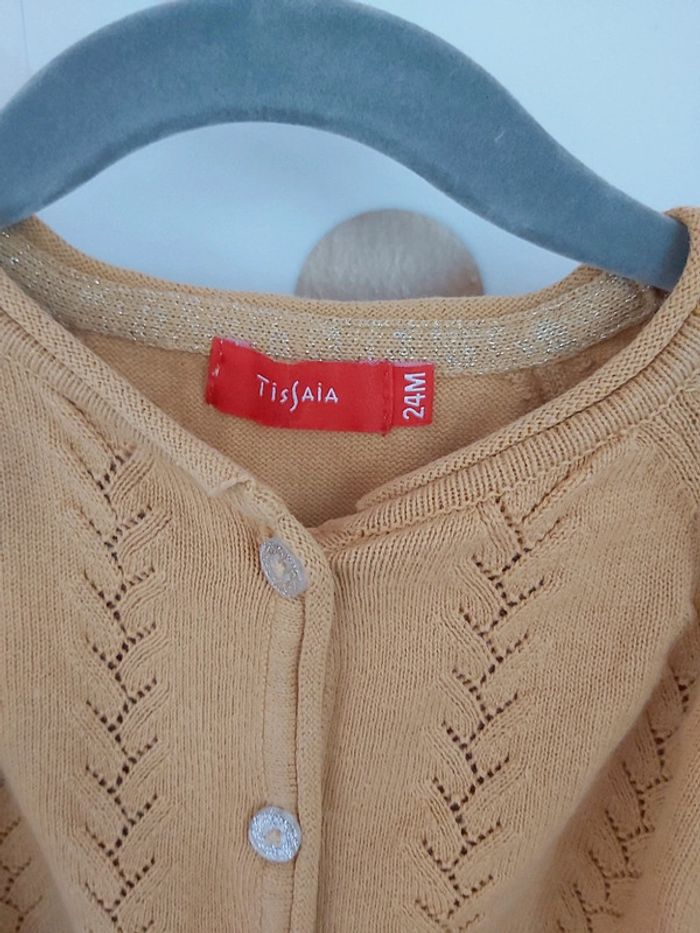 🦋 Gilet moutarde 24m - photo numéro 2