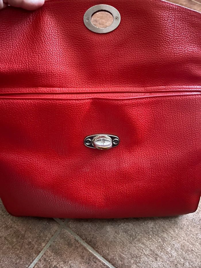 Sac Arthur et Aston en cuir rouge - photo numéro 4