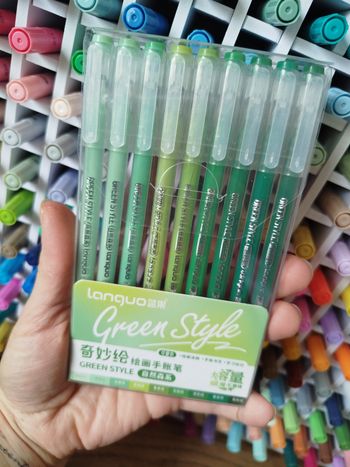 Pochette de 9 feutres "Green style", Languo