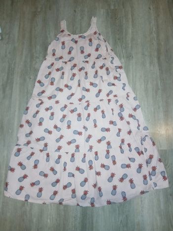 robe longue rose et ananas in extenso taille 8 ans