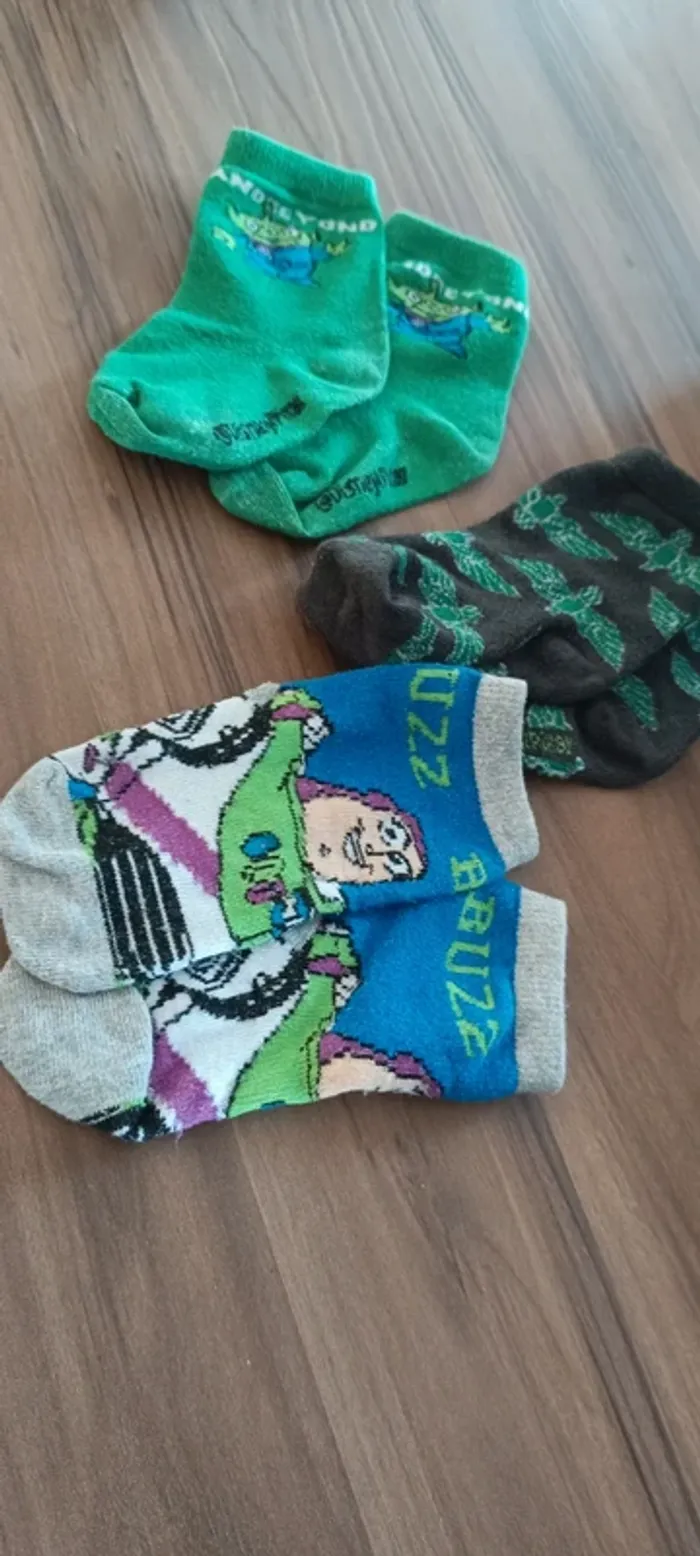 3 paires chaussettes Buzz l'éclair