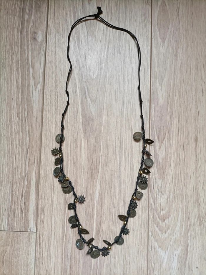 Sautoir/ collier cordon noir