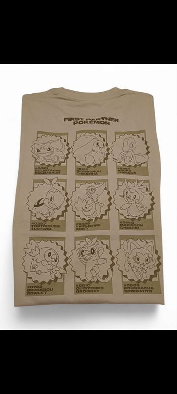 T-shirt Celio collection Pokémon starter plante XS