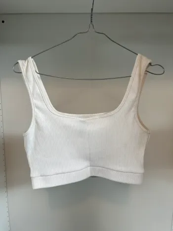 Ensemble top + short blanc côtelé SHEIN Taille M