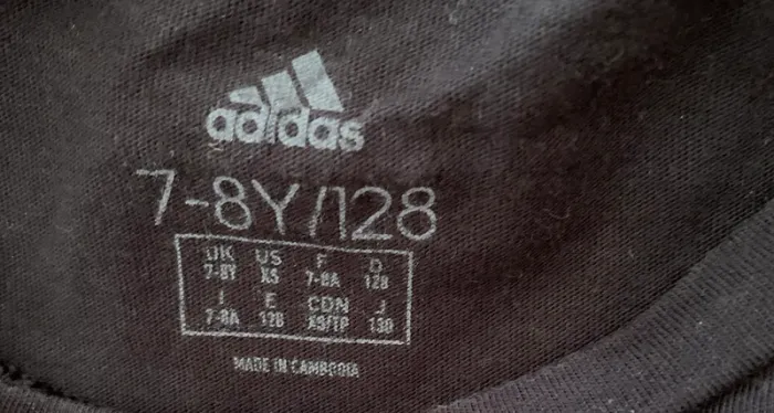 👧 T-shirt fille 7/8 ans Adidas – Noir – Très bon état - photo numéro 3