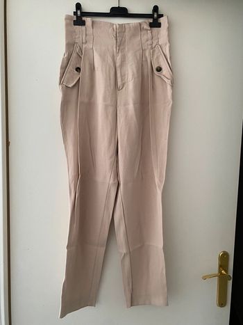 Pantalon taille haute beige H&M 36