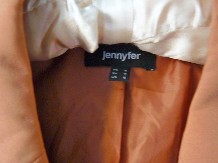 Ensemble tailleur femme XS S jennyfer beige veste costume + pantalon TBE - photo numéro 7