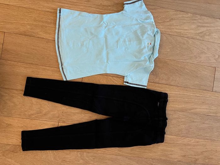 Lot de vêtement équitation décathlon fouganza 6 ans pantalon et polo manche court très bon état - photo numéro 2