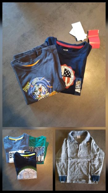Lot 6 tee-shirts manches longues garçon 4 ans 