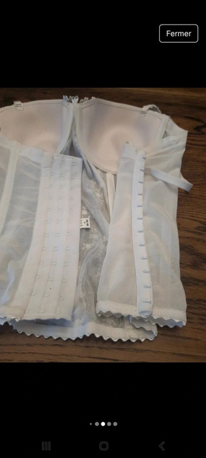 Magnifique Corset blanc Marie Jo fr 95B neuf - photo numéro 13