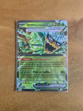 Carte Pokemon Ogerpon Masque Turquoise EX Teracristal Évolutions Prismatiques