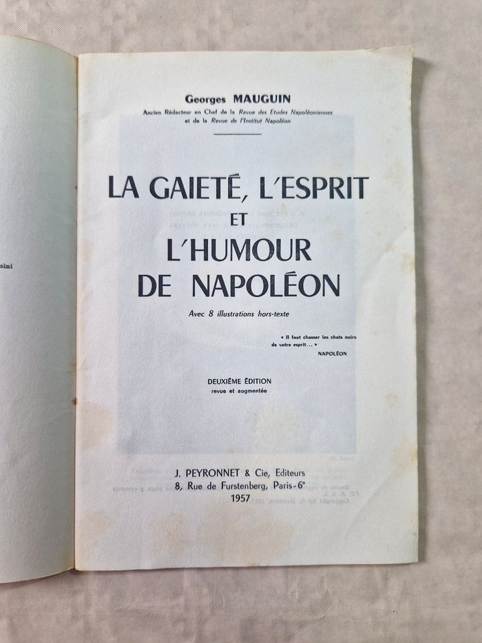 Livre ancien , La Gaieté  , l'esprit et l'humour de Napoléon  , Georges Mauguin , 1957 - photo numéro 5
