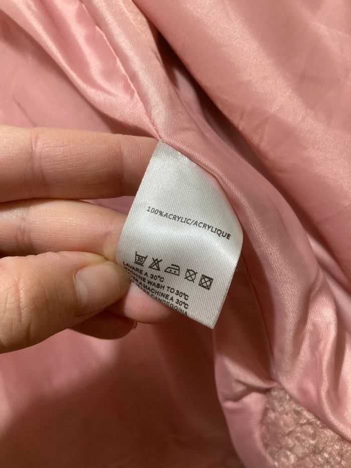 Manteau moumoute rose – Daphnea – Taille S (36) - photo numéro 6