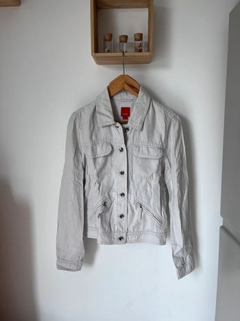 Veste blanc cassé  en lin Esprit