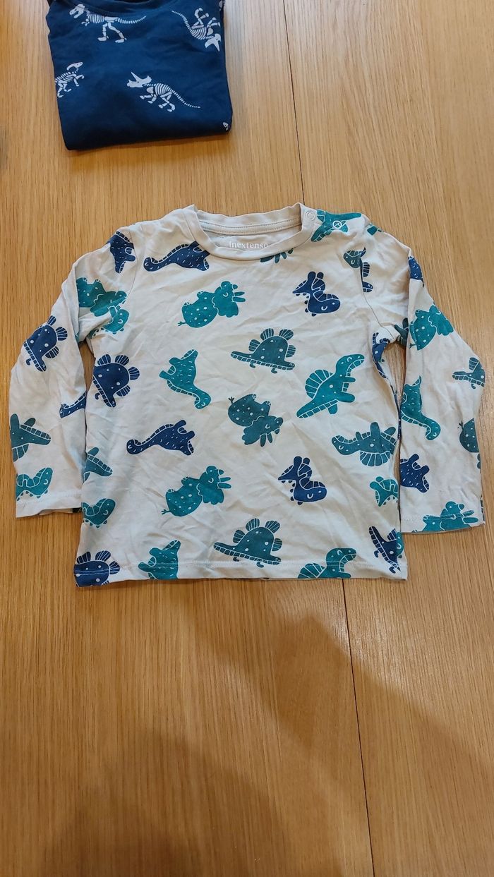 Lot 3 t-shirts manches longues dinos - photo numéro 2
