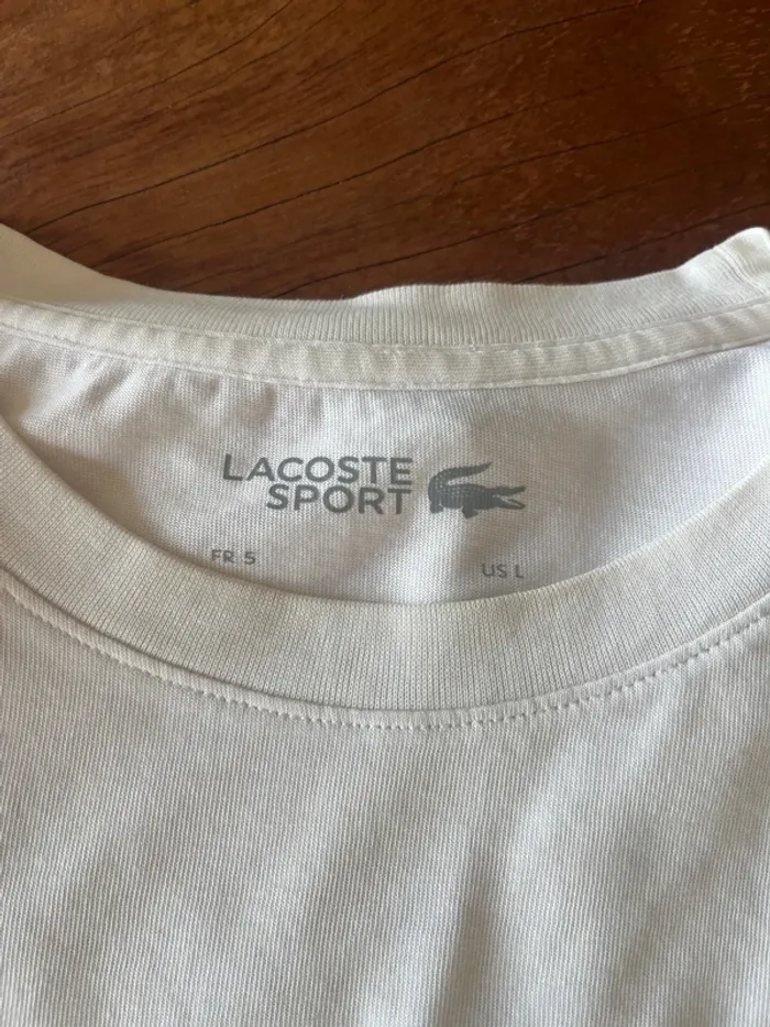 T-shirt blanc - Lacoste - photo numéro 2