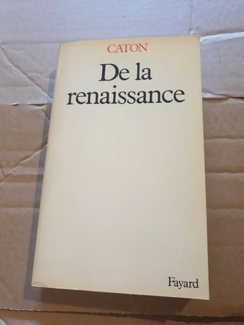 De la reconquête de caton