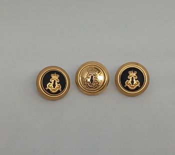 3 boutons britanniques 1,6cm