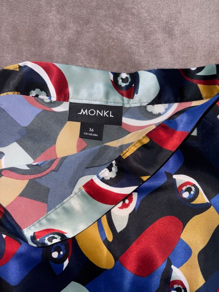 Jupe Monki imprimé abstrait coloré – coupe longue fluide taille 36 - photo numéro 7