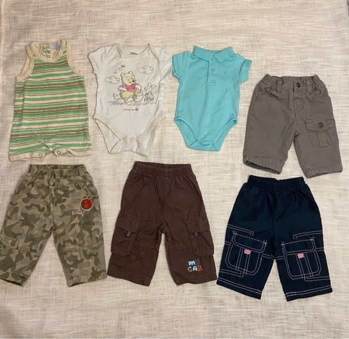 Lot de 4 pantalons et 3 hauts pour bébé (3 mois)