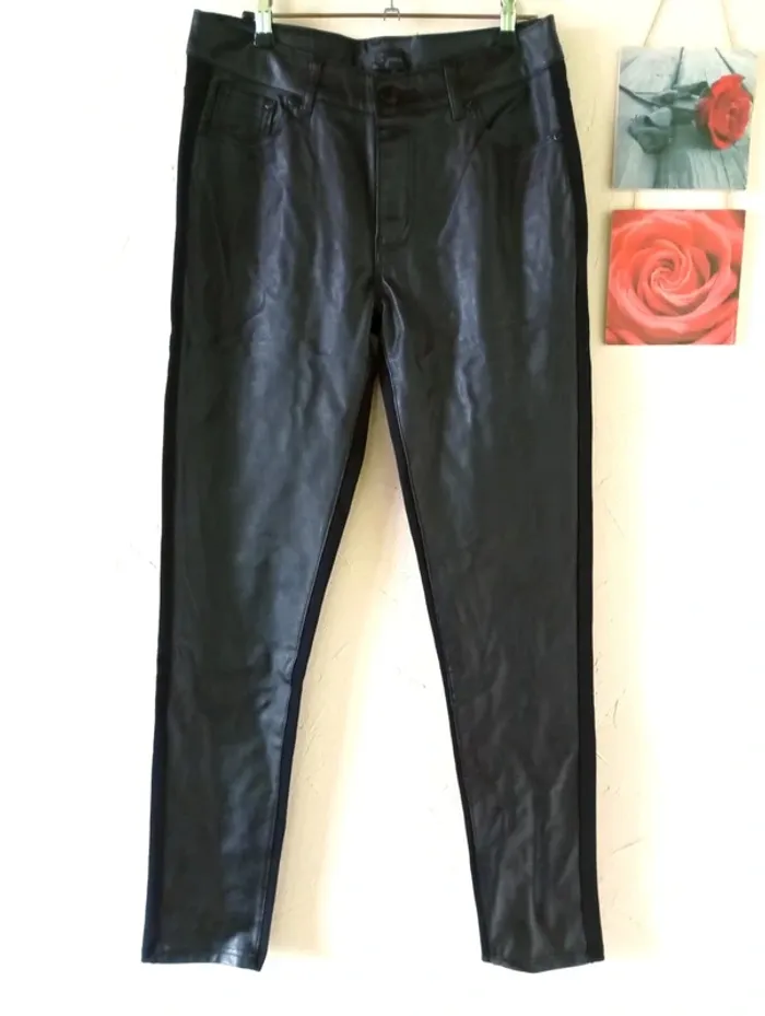 🌸Pantalon bi-matière, BS Jeans, Taille 42 - photo numéro 2