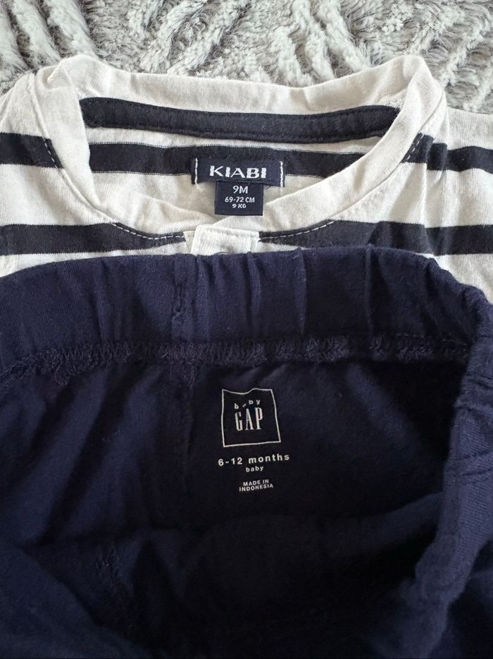 Ensemble t-shirt Kiabi & short Gap 9 mois - photo numéro 4