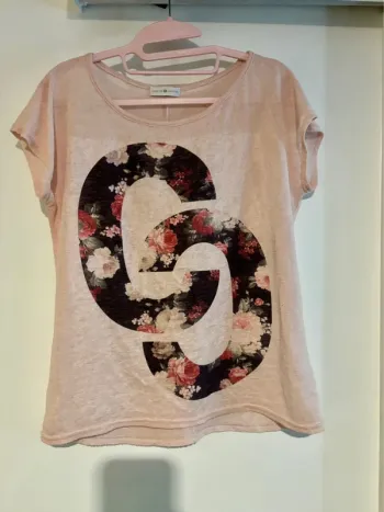 Jolie tee shirt rose Cache Cache taille 38 - M très bon état