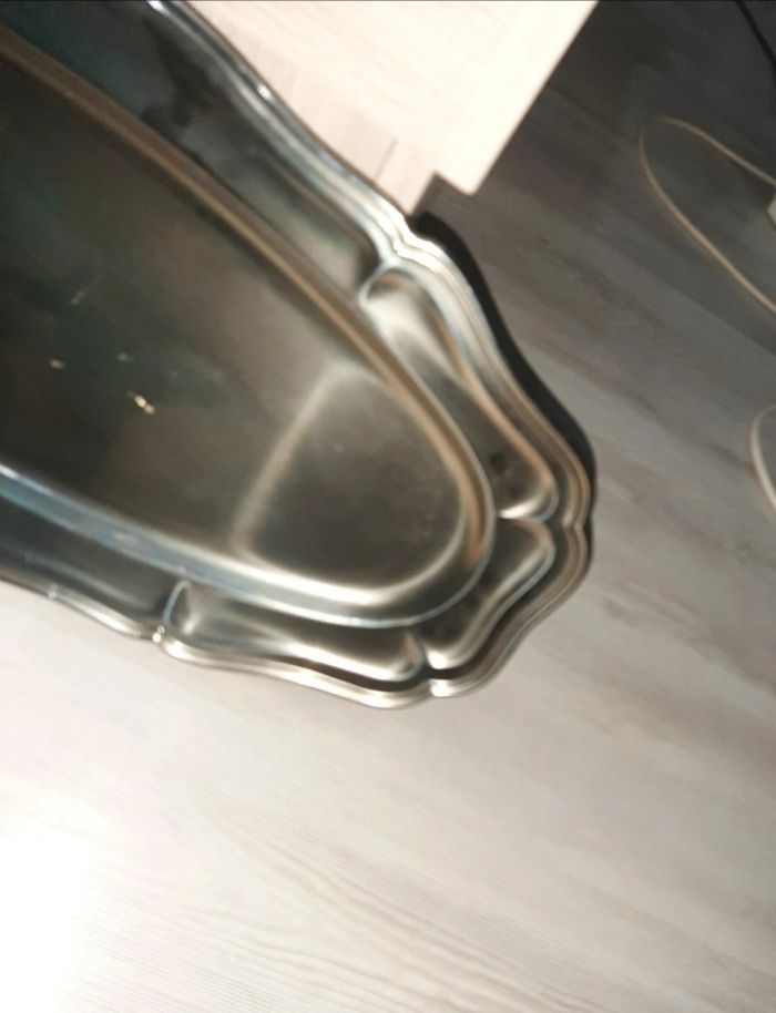 Grand plat de service ovale Guy Degrenne - Inox 18/10 - photo numéro 4