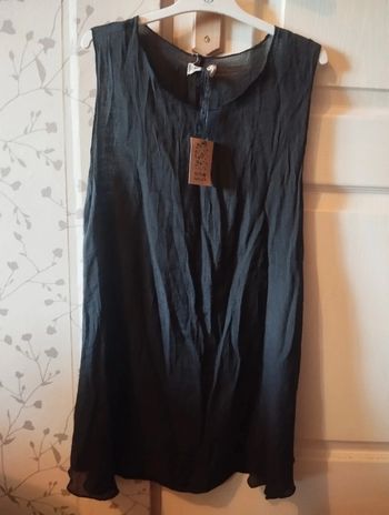 Neuf long débardeur en voile noir Molly Bracken taille S/M