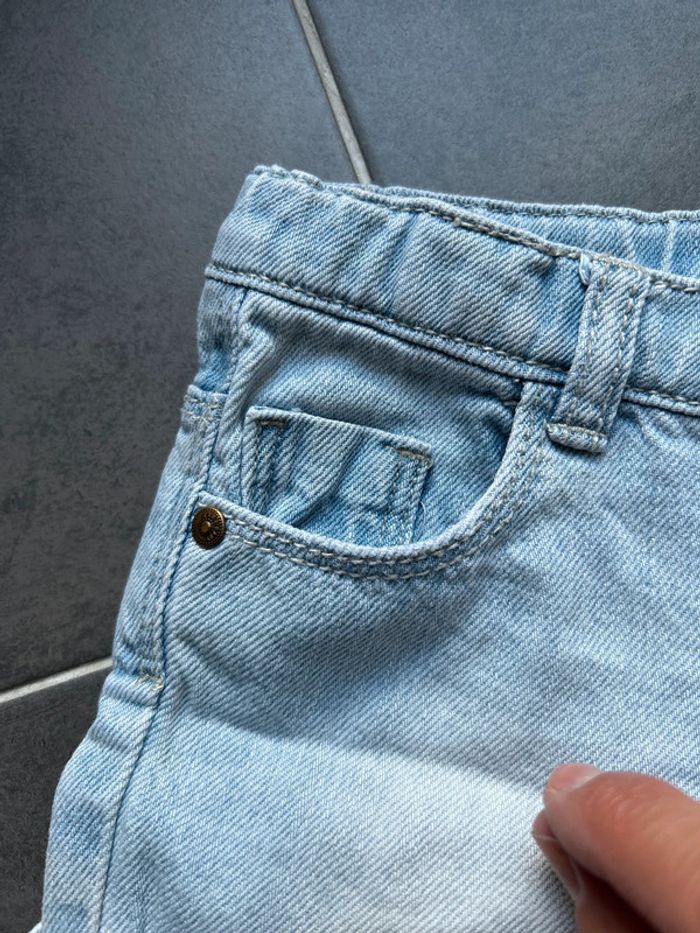 Short en jeans clair avec dentelle bébé fille zara - photo numéro 6