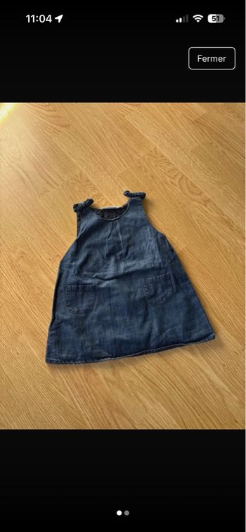 Robe style jean noukies taille 3 mois fille