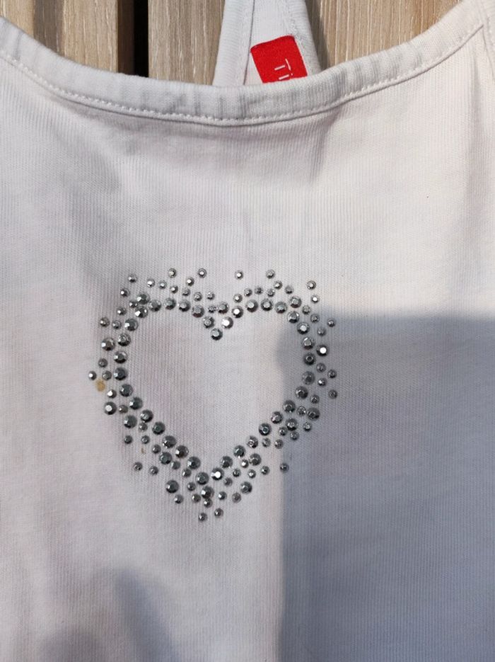 Débardeur blanc strass argent 6 ans / Tissaia - photo numéro 2