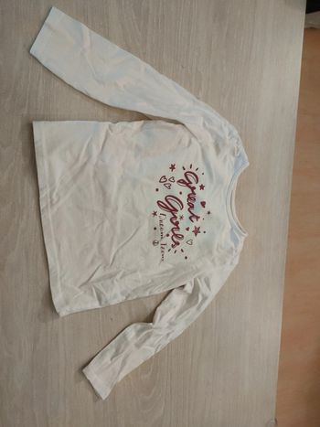 Tee shirt blanc great girls 6 ans