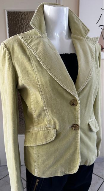Veste blazer Velours Côtelé Jaune moutarde taille 40