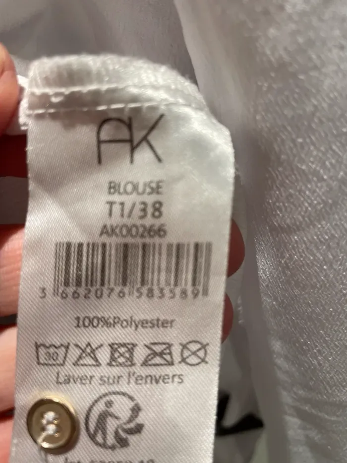 Blouse blanche Anna Karel taille M -38 très bon état - photo numéro 8
