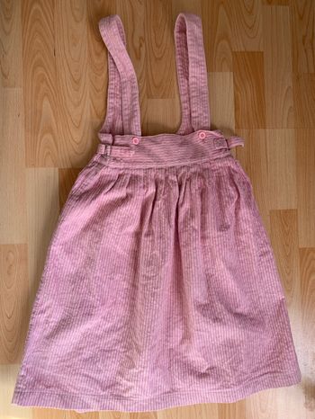 Robe salopette velours rose 12 ans