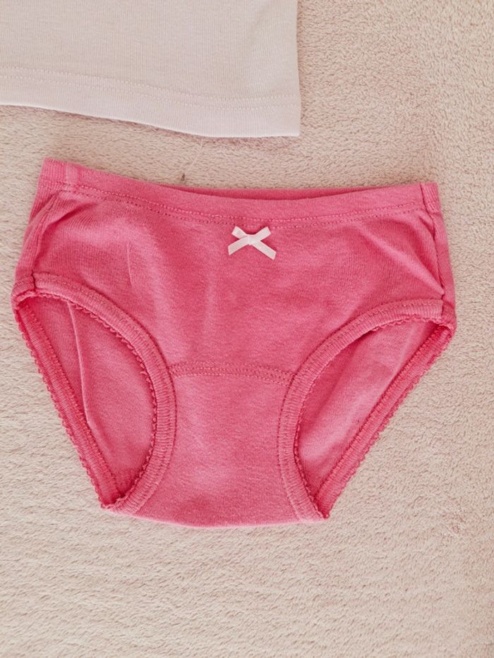 Ensemble de sous vêtements Absorba 3 ans Chemisette manches courtes et 2 culottes rose - photo numéro 3