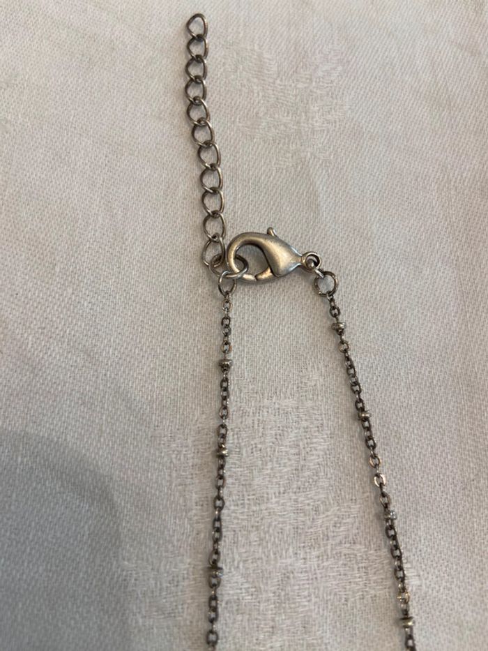 Sautoir argenté pendentif boule verte Cyrillus - photo numéro 4
