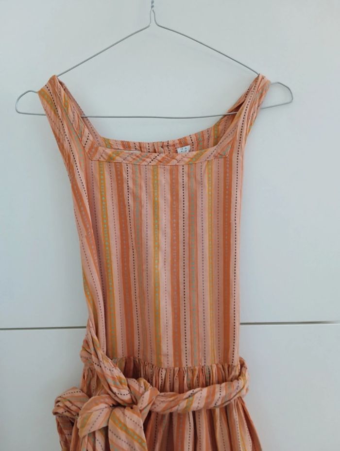 Robe vintage en coton couleur pêche - photo numéro 11