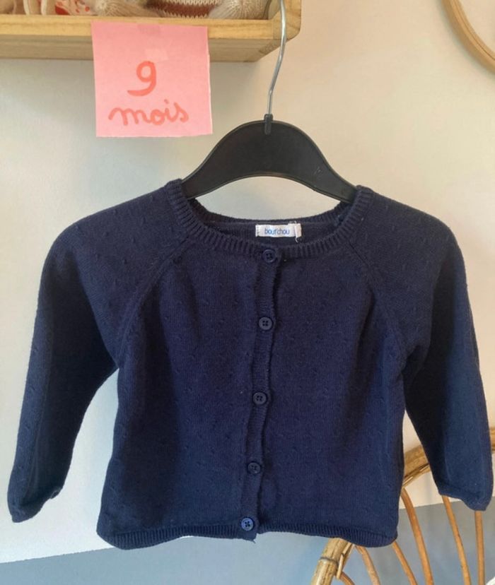 Gilet fille bleu marine bout’chou