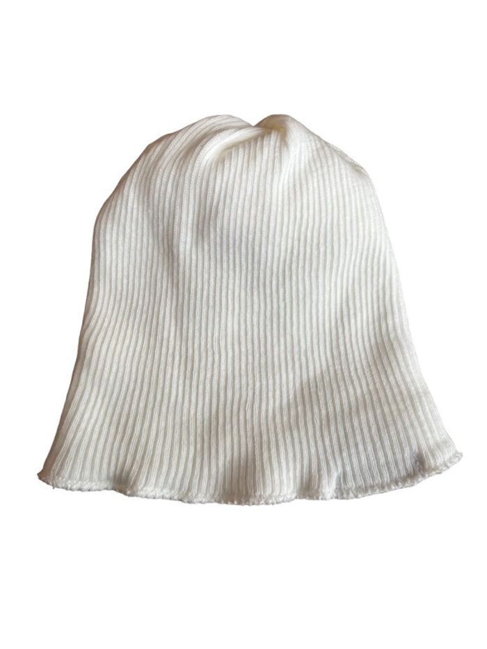 Bonnet nouveau-né en coton côtelé écru - Absorba naissance (35cm) - photo numéro 3