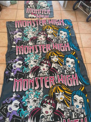 Housse de couette et taie d’oreiller 1 place monster high
