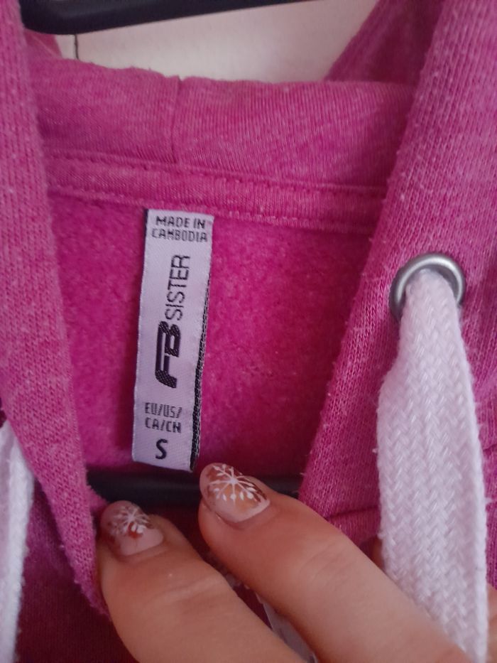 Gilet molletonné rose fuchsia, marque FB sister, taille S - photo numéro 2