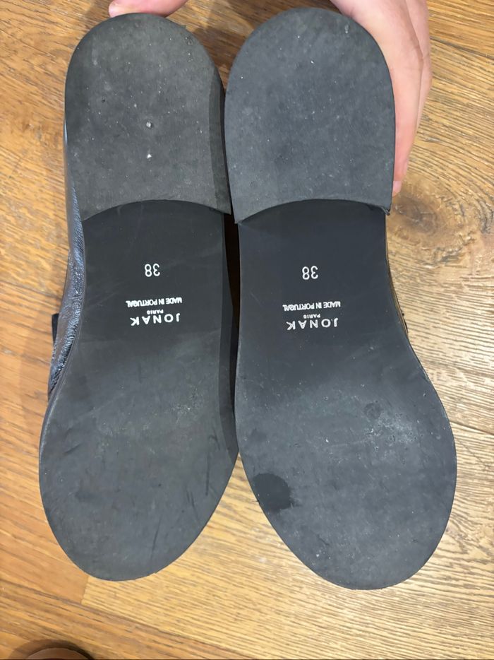 Mocassins Jonak noir vernis T38 - photo numéro 3