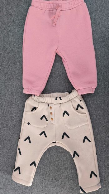 Lot de deux pantalons molletonnés