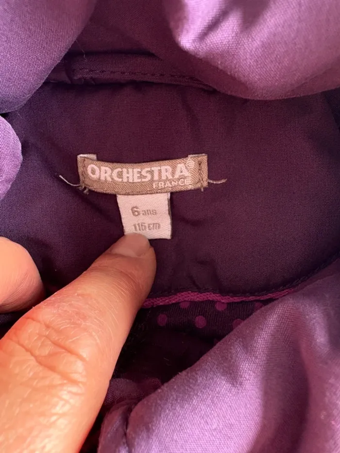 Manteau demi saison violet 6 ans - photo numéro 3